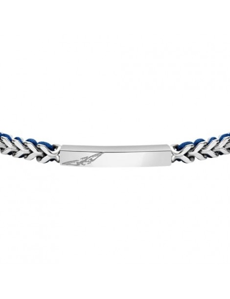 Sector | Bandy | Bracciale in acciaio con cordino blu | SZV73