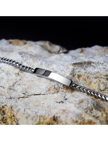 Sector | Basic | Bracciale in acciaio con targhetta | SZS105