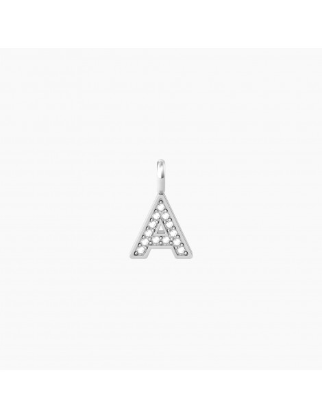 Kidult By You | Iniziale | Unicità | Charm lettera in acciaio con cristalli bianchi | 741084A