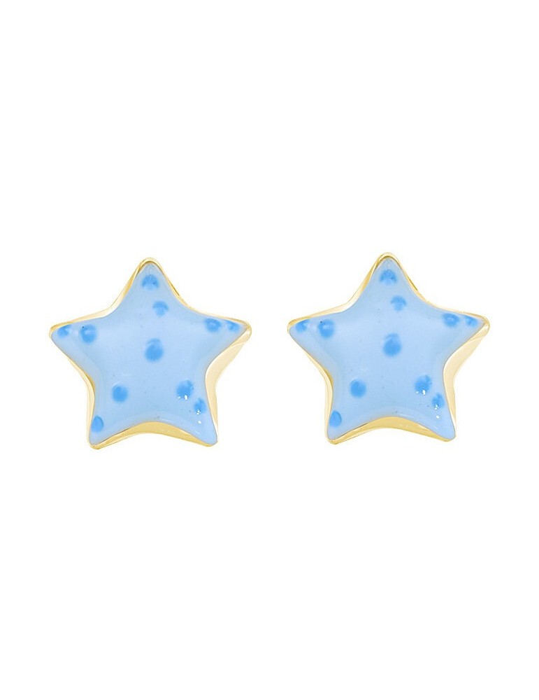 Amen | Junior | Orecchini in argento 925‰ dorato con stelle smaltate | ORJSTGAZ3