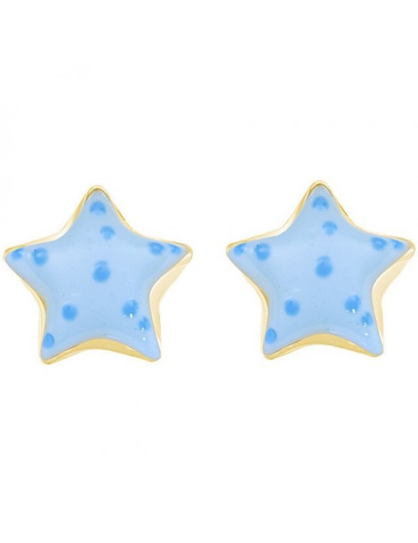 Amen | Junior | Orecchini in argento 925‰ dorato con stelle smaltate | ORJSTGAZ3