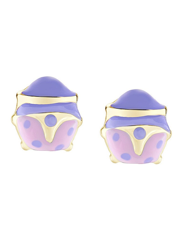 Amen | Junior | Orecchini in argento 925‰ dorato con coccinelle smaltate | ORJCOGLI3