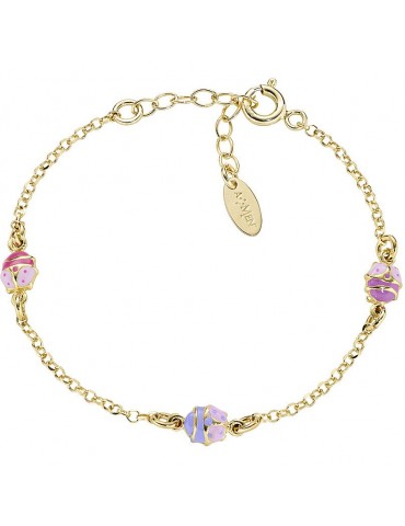 Amen | Junior | Bracciale in argento 925‰ dorato con coccinelle smaltate pendenti | BRJ3COGM3