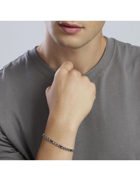 Mabina gioielli | Don't Stop | Bracciale in argento 925‰ con zirconi neri | 534083
