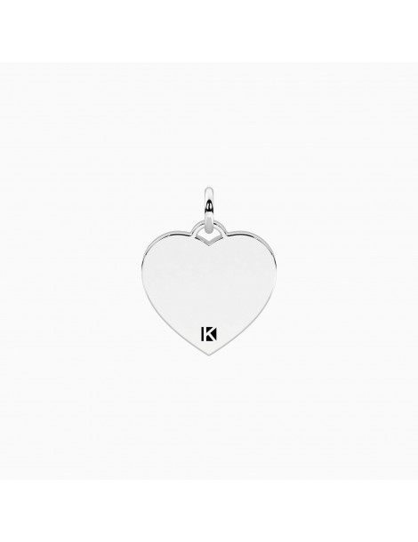 Kidult By You | Gli Amici Sono La Famiglia | Charm cuore in acciaio con cristallo bianco | 741202
