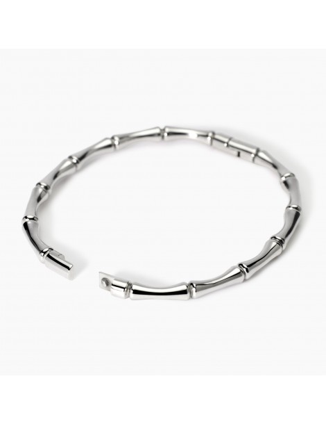 Kidult  | Style 20 | Bracciale rigido effetto bambù in acciaio 316L | 831059