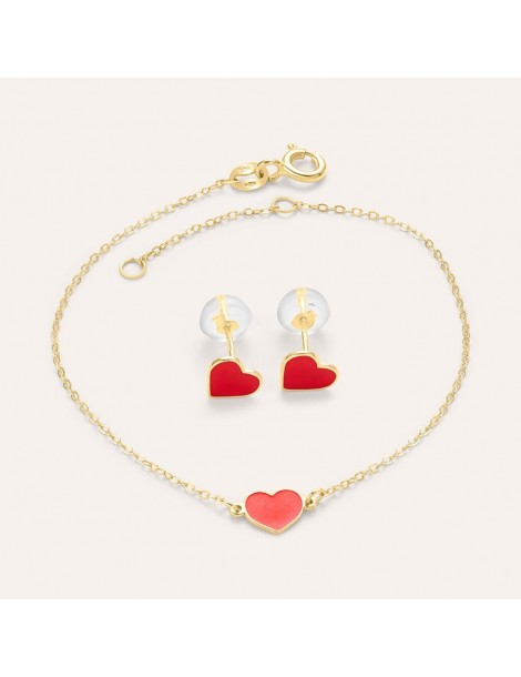 Stroili Oro 9KT | Mon Petit | Orecchini a lobo in oro 9KT con cuore | 1436008