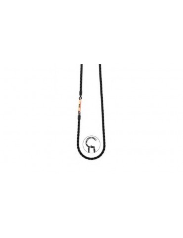 4US Paciotti | Collana a maglie in acciaio 316L PVD rosa e nero | 4UCL7982