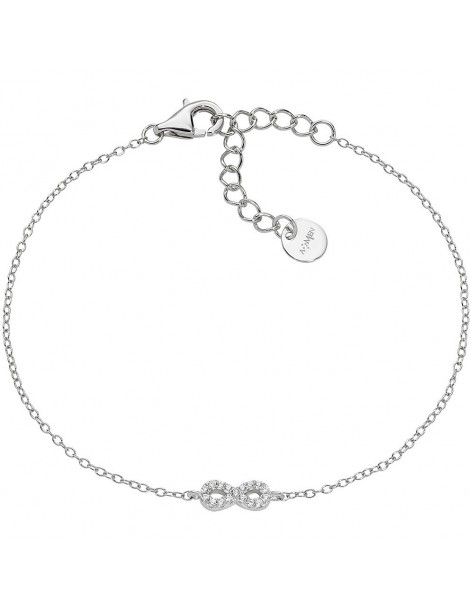Amen | Diamond | Bracciale in argento 925‰ con infinito in pavé di zirconi bianchi | BRINPBBZ3