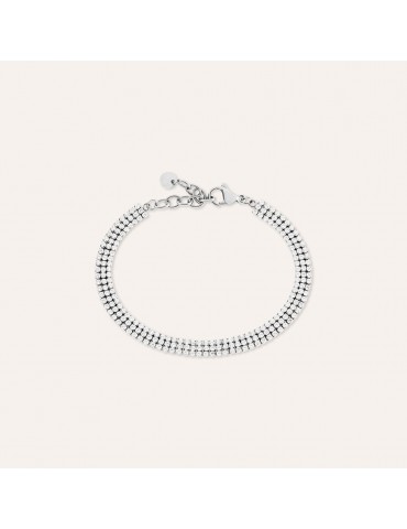 Stroili | Aura | Bracciale tennis in acciaio con zirconi bianchi | 1699543