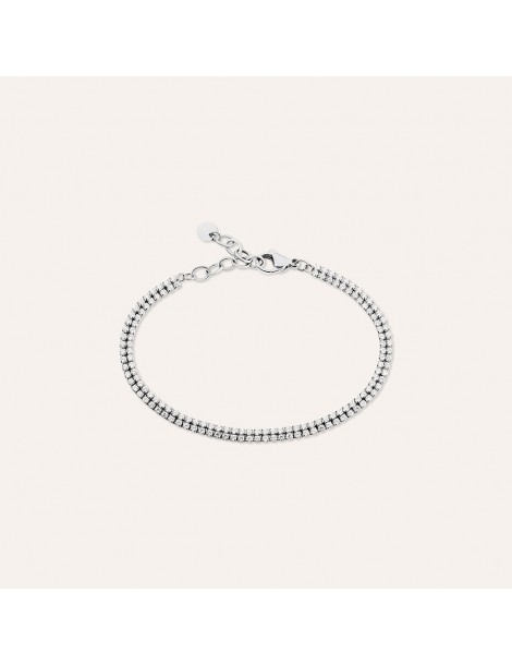 Stroili | Aura | Bracciale tennis in acciaio con zirconi bianchi | 1699542