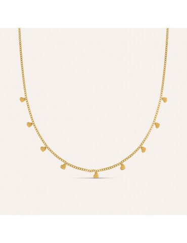 Stroili | Radiance | Collana in acciaio dorato con cuoricini | 1694777