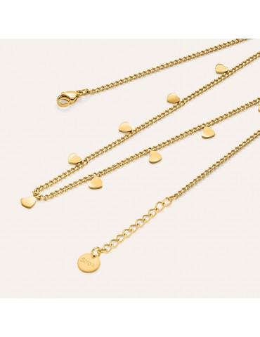 Stroili | Radiance | Collana in acciaio dorato con cuoricini | 1694777
