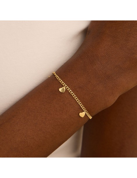 Stroili | Radiance | Bracciale in acciaio dorato con cuoricini | 1694774