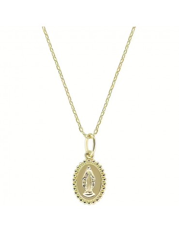 Amen | Miracolosa | Collana in ottone dorato con medaglia miracolosa | OTCLMILIG3