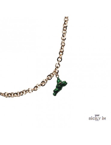 Sicily in gioielli by Mizzica | Collana in metallo anallergico con 6 charms decorati | CL128R
