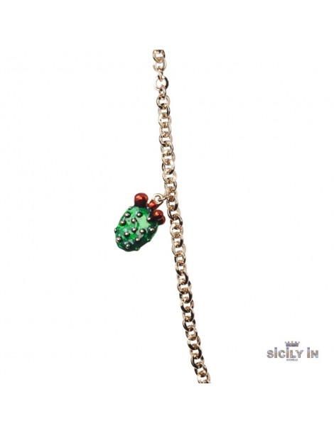 Sicily in gioielli by Mizzica | Collana in metallo anallergico con 6 charms decorati | CL128R