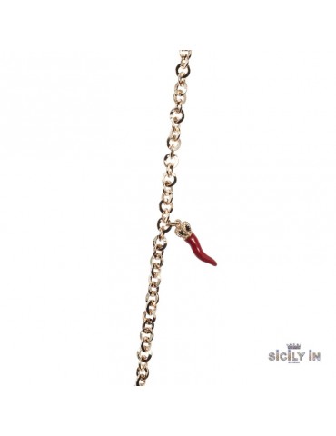 Sicily in gioielli by Mizzica | Collana in metallo anallergico con 6 charms decorati | CL128R
