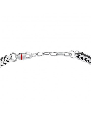 Sector | Bandy | Bracciale uomo in acciaio con cordino nero | SZV132