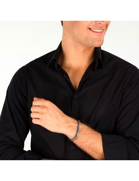 Sector | Bandy | Bracciale uomo in acciaio con cordino nero | SZV132