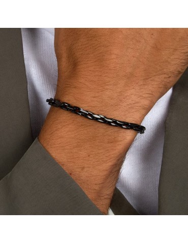 Sector | Basic | Bracciale in acciaio PVD nero | SZS168