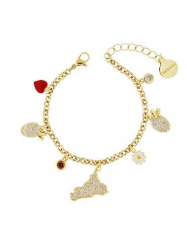 Mizzica | Bracciale In Metallo Anallergico Vari Charms | BC351