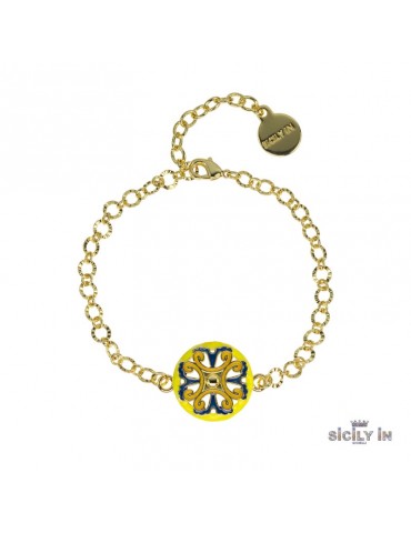 Sicily in gioielli by Mizzica | Bracciale in metallo anallergico con un charm | BC117G