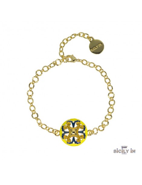 Sicily in gioielli by Mizzica | Bracciale in metallo anallergico con un charm | BC117G