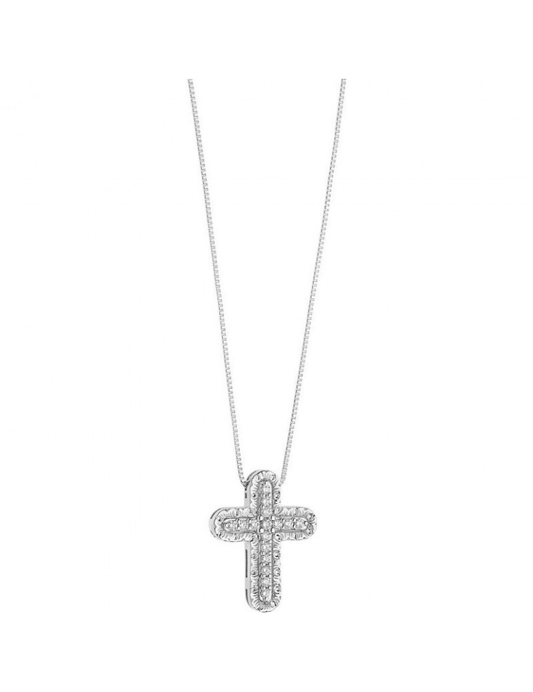 Comete Gioielli | Scintille | Collana in Oro 750‰ Con Croce e Diamanti | GLB 1464